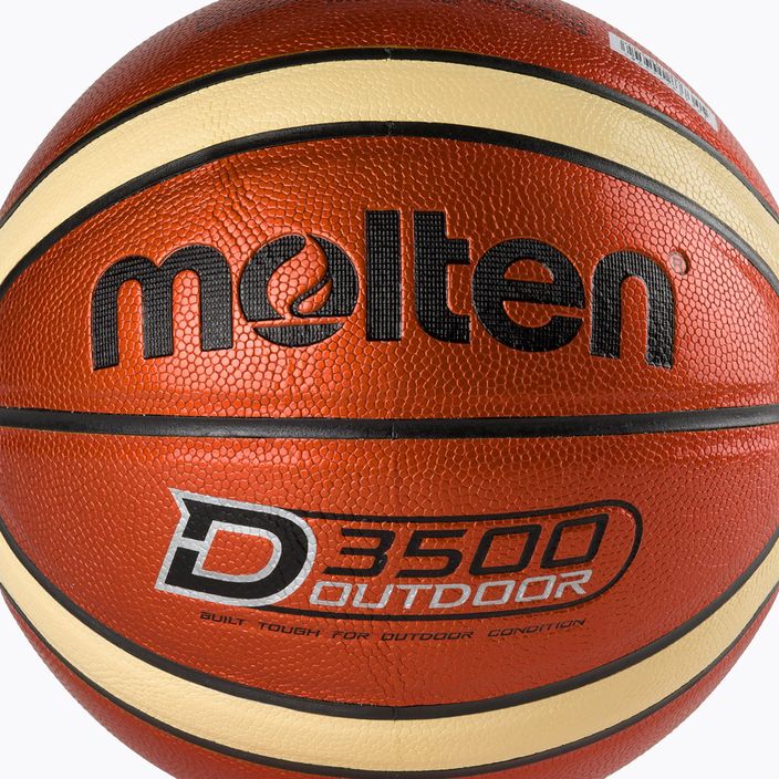 Molten Баскетболна топка на открито оранжев B7D3500 3