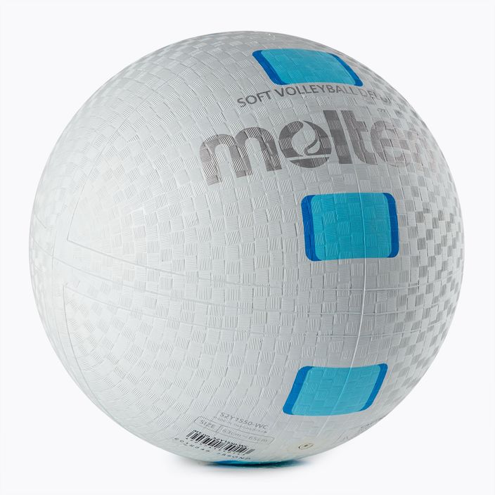 Разтопена волейболна топка в бяло и синьо S2V1550-WC 2