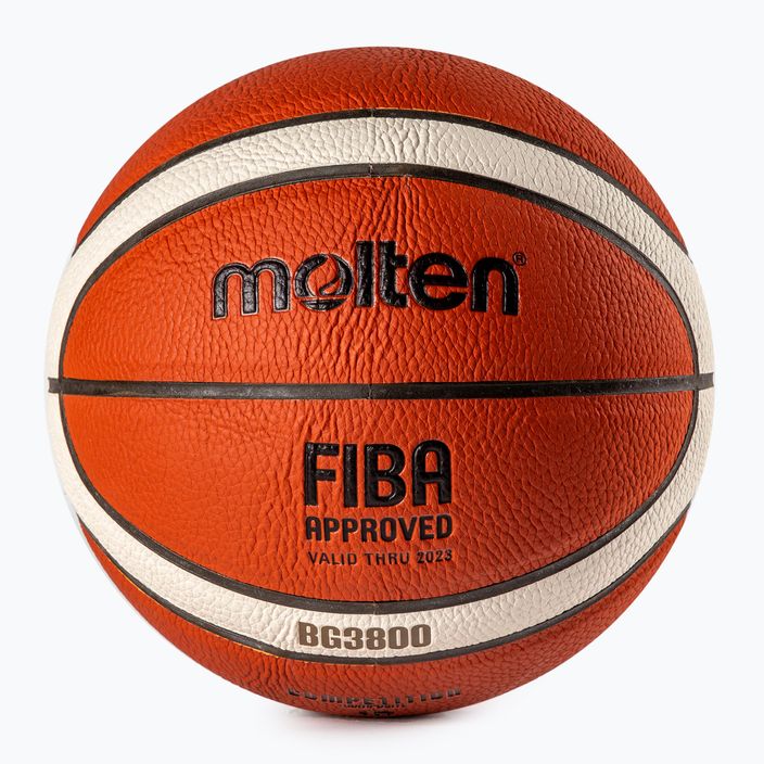 Разтопен баскетболен оранжев цвят на ФИБА BG3800 2
