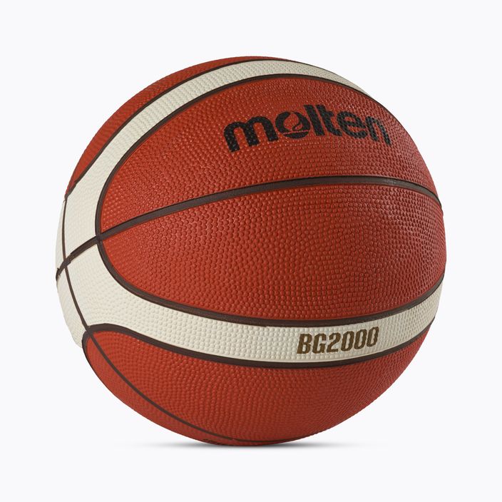 Разтопена баскетболна топка FIBA оранжева B5G2000 2