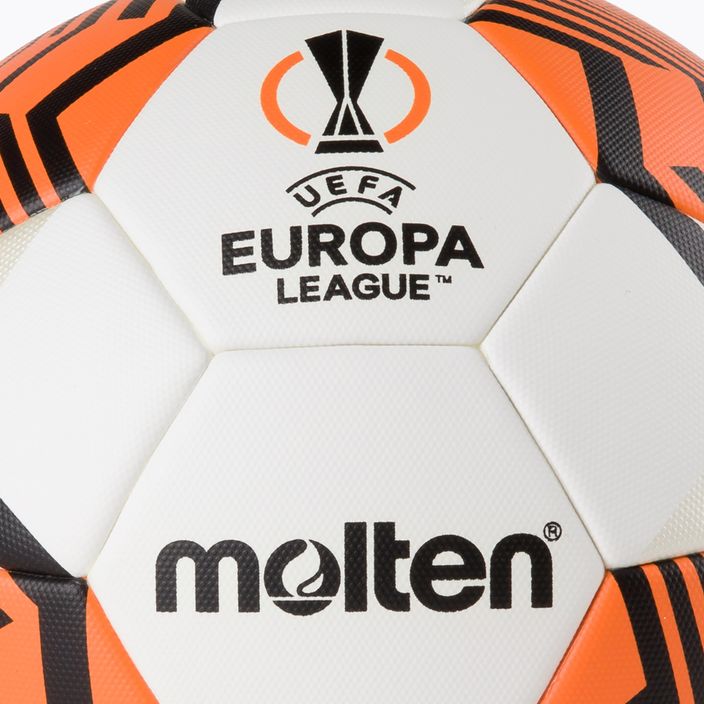 Футболна топка Molten UEFA Europa League 2021/22, бяла/оранжева F5U5000-12 3
