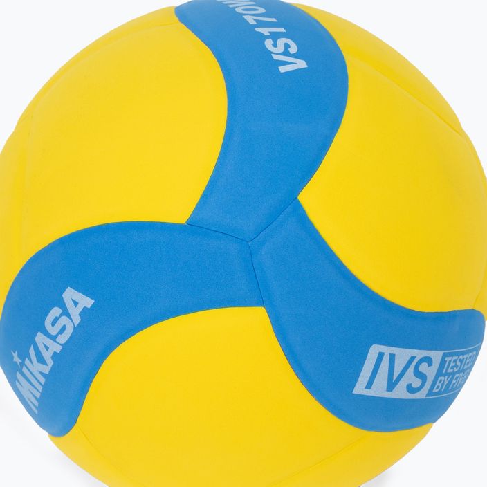 Mikasa Волейболна топка в жълто и синьо VS170W 4