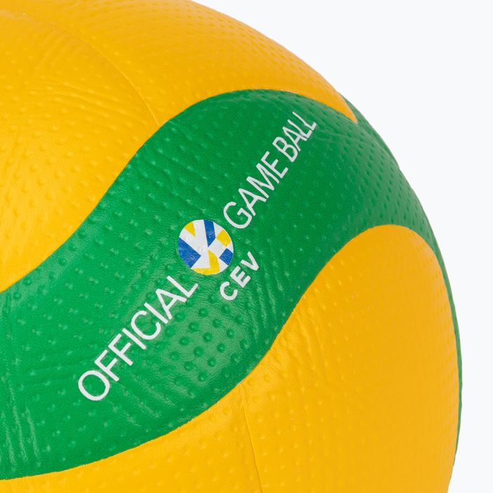 Волейболна топка Mikasa CEV жълто-зелена V200W 4