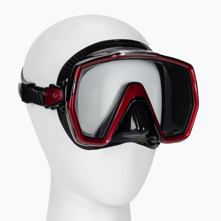 TUSA Freedom Hard маска за гмуркане черна/червена M-1001