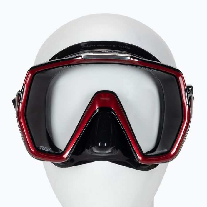 TUSA Freedom Hard маска за гмуркане черна/червена M-1001 2