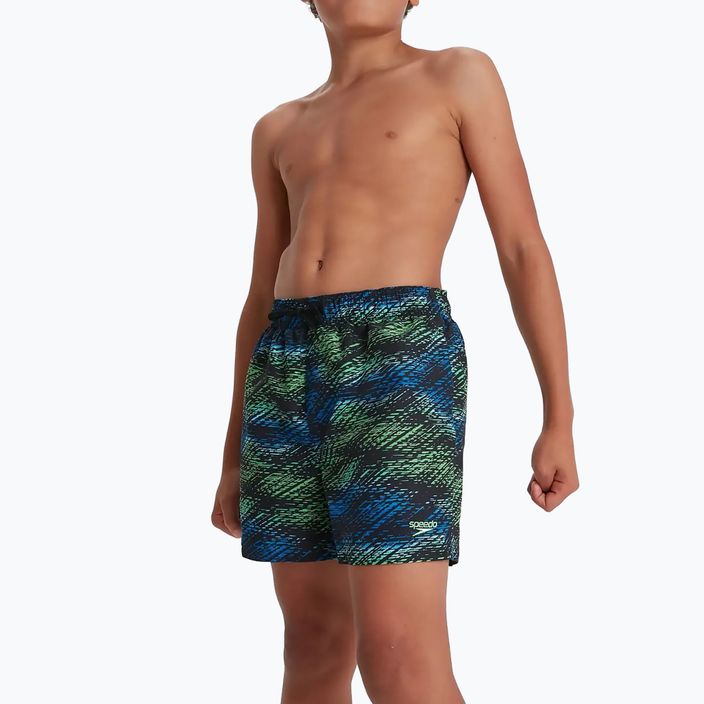 Speedo Детски къси панталони за плуване с щампа 13, черни 68-12404G686 2