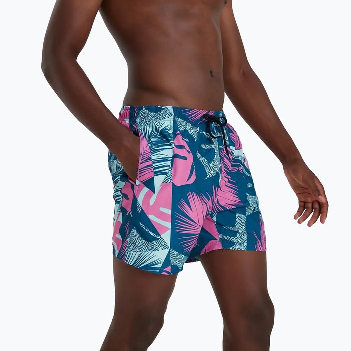 Speedo Мъжки цветни къси панталони за плуване с щампа Leisure 16 68-12837G654 2
