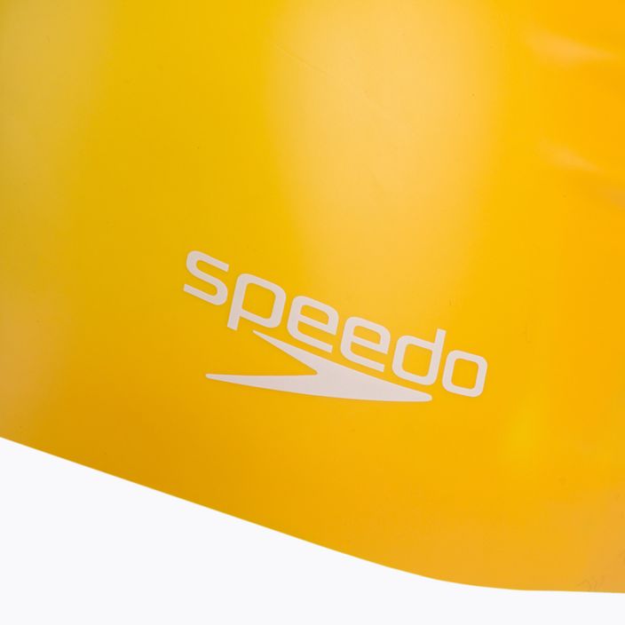 Speedo Обикновена силиконова шапка за плуване жълта 68-70984 3