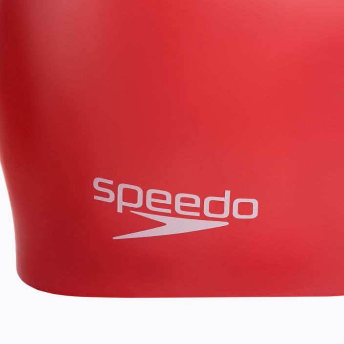 Speedo Обикновена силиконова шапка за плуване червена 68-70984 3