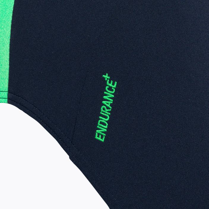 Speedo Boom Logo Splice Muscleback дамски бански костюм от една част тъмносиньо-зелено 68-12900 3