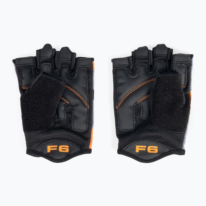 RDX Sumblimation F6 черно-оранжеви фитнес ръкавици WGS-F6O 2