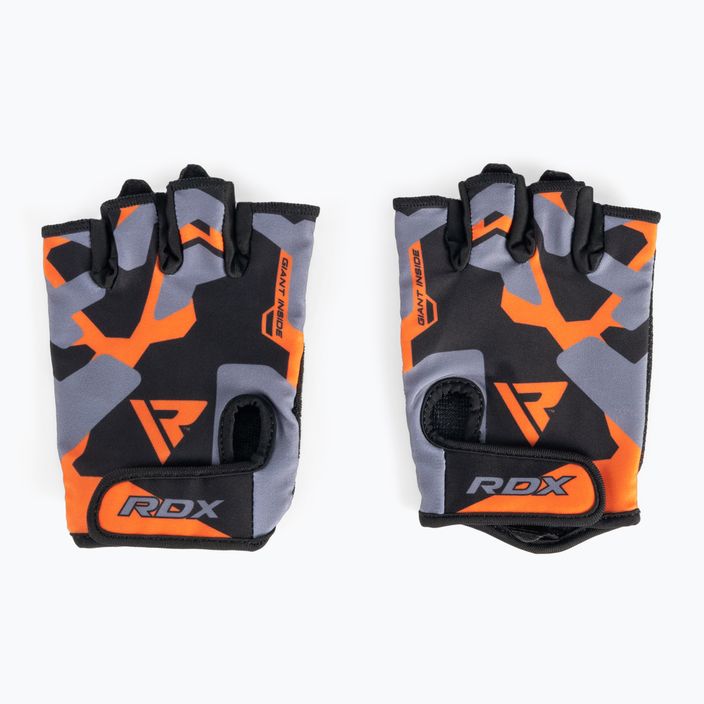 RDX Sumblimation F6 черно-оранжеви фитнес ръкавици WGS-F6O 3