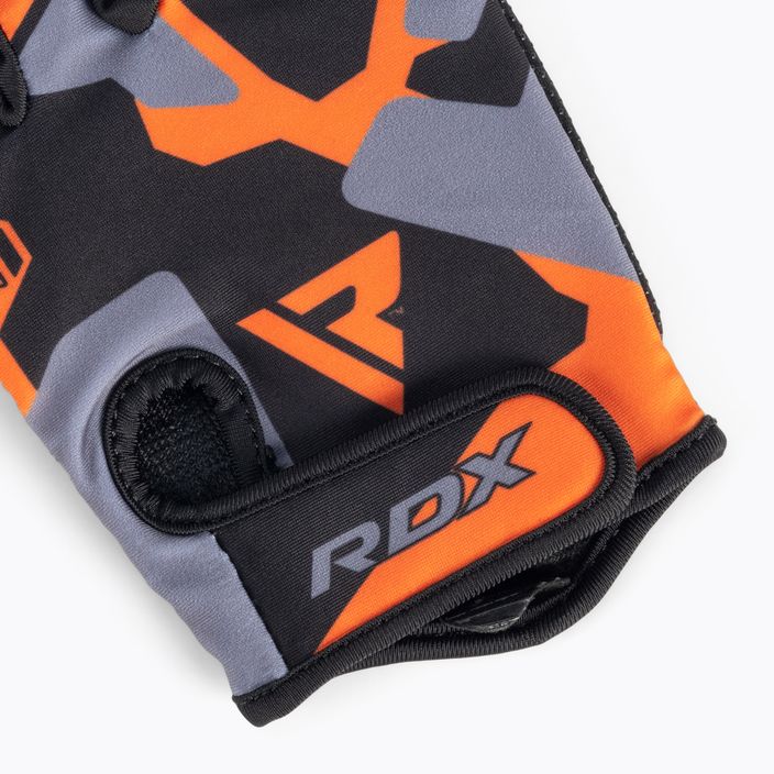 RDX Sumblimation F6 черно-оранжеви фитнес ръкавици WGS-F6O 4