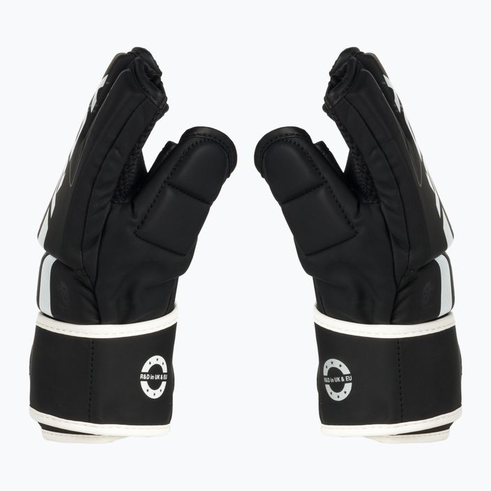 RDX F6 граплинг ръкавици черно-бели GGR-F6MW 4