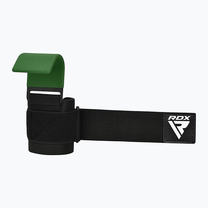 Каишки за вдигане на тежести с кукички RDX W5 Weight Lifting Hook Strap army green 4