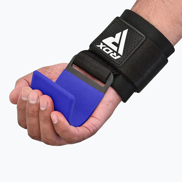 Каишки за вдигане на тежести с кукички RDX W5 Weight Lifting Hook Strap blue 6