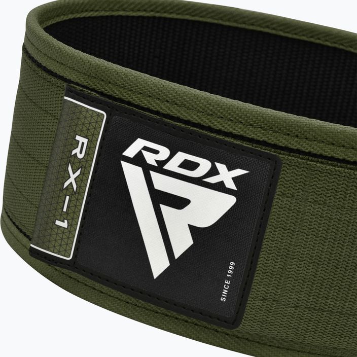 RDX RX1 Каишка за вдигане на тежести армейско зелено 4