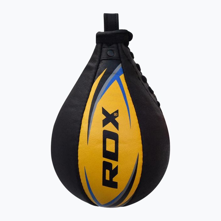 Боксова топка RDX Speed Ball Leather Multi черна и жълта 2SBL-S2YU 2