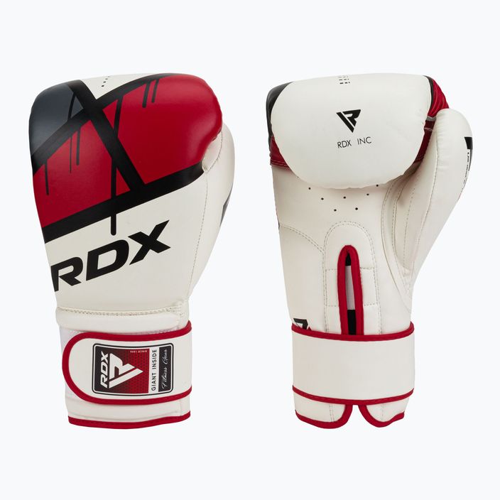 RDX боксови ръкавици червено и бяло BGR-F7R 3
