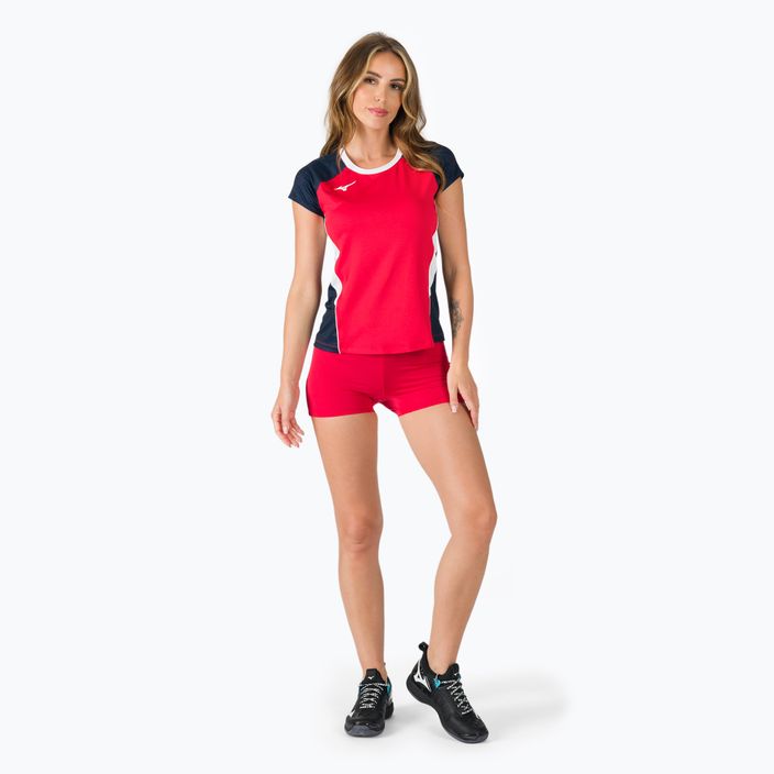 Дамски къси панталони за тренировка Mizuno High-Kyu червен V2EB720162 2
