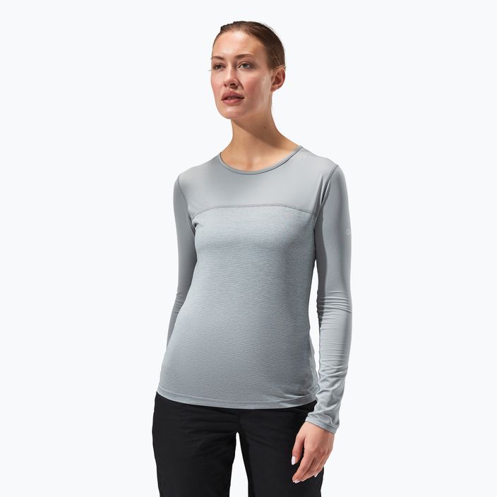 Дамски поход с дълъг ръкав Berghaus Voyager Tech Tee Basecrew monument/harbour mist