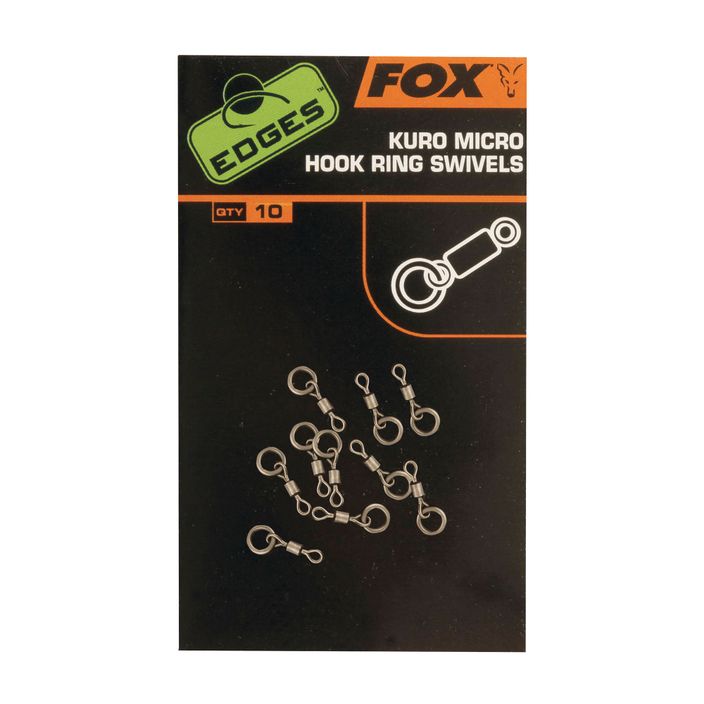 Fox Edges Kuro Micro Hook Ring Swivels silver CAC586 2