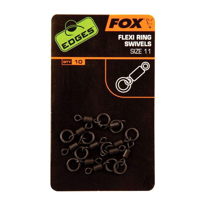Fox Edges Flexi Ring Swivel шарански вирбели черен CAC609 2