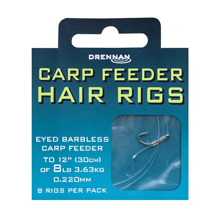 Drennan Carp Feeder Hair Rigs methode лидер с капси без бодли кука 8 + линия 8 ясен HNHCFD016 2