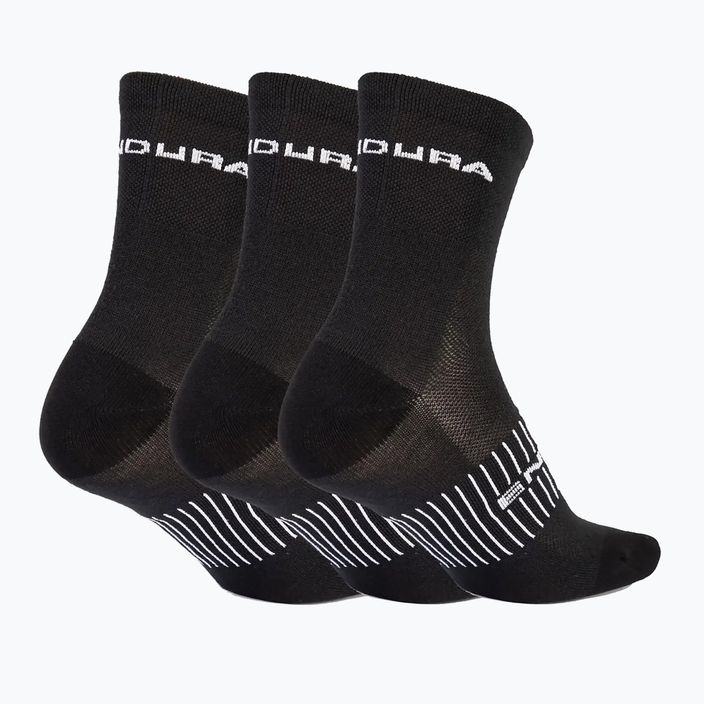 Мъжки чорапи за колоездене Endura Coolmax Race, 3 пакета, черни 2