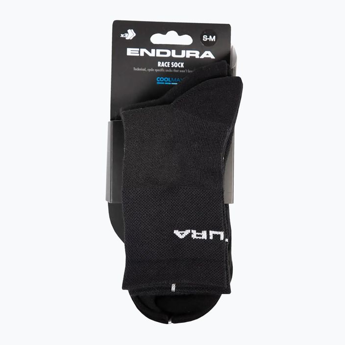 Мъжки чорапи за колоездене Endura Coolmax Race, 3 пакета, черни 4