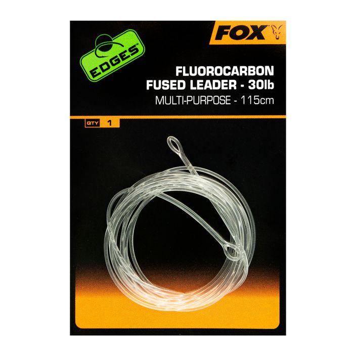 Przypon karpiowy Fox Fluorocarbon Fused leader 30 lb - No Swivel 115 cm transparentny CAC720 2
