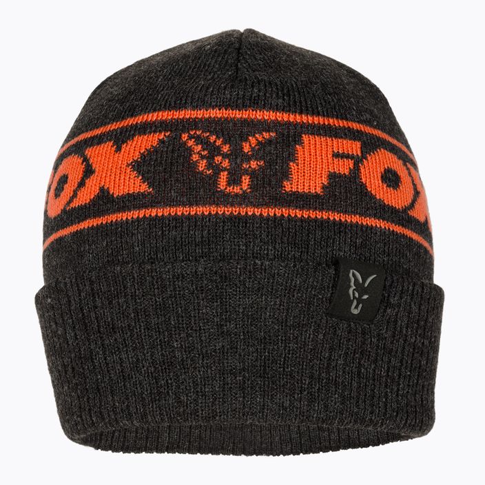 Зимна шапка Fox International Collection черна/оранжева 2