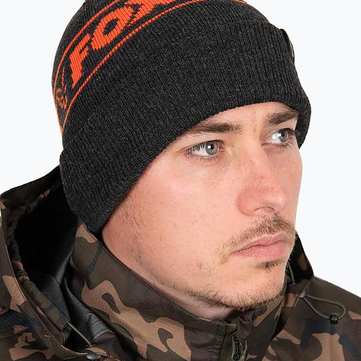 Зимна шапка Fox International Collection черна/оранжева 6