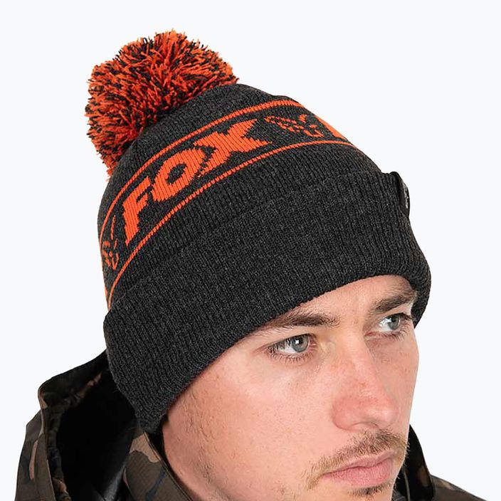 Зимна шапка Fox International Collection Bobble черна/оранжева 6