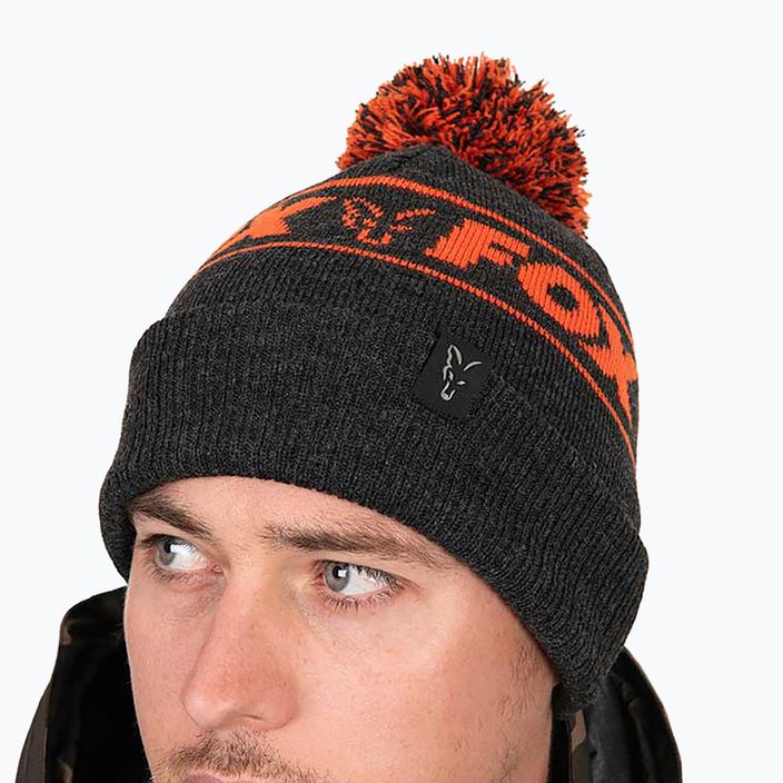 Зимна шапка Fox International Collection Bobble черна/оранжева 7