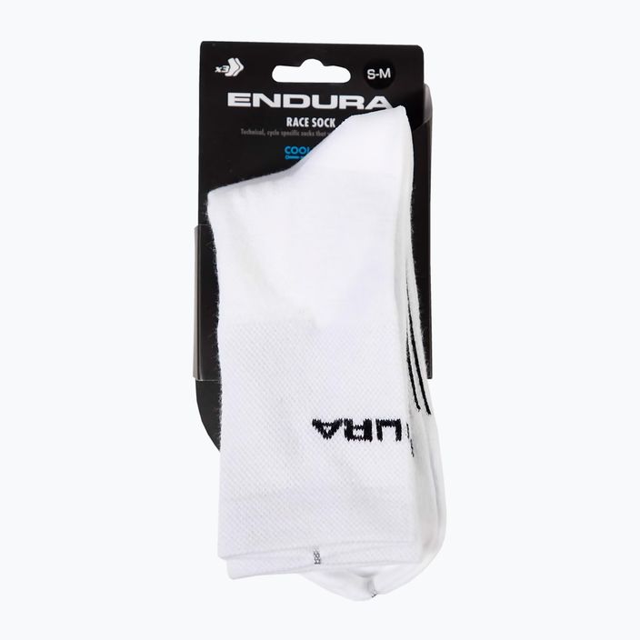 Мъжки чорапи за колоездене Endura Coolmax Race, 3 пакета, бели/многоцветни 4