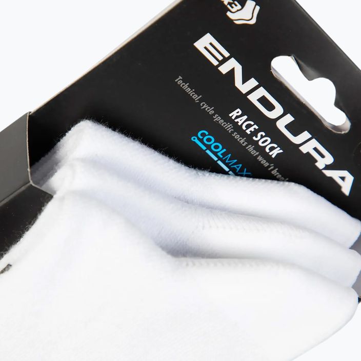 Мъжки чорапи за колоездене Endura Coolmax Race, 3 пакета, бели/многоцветни 5