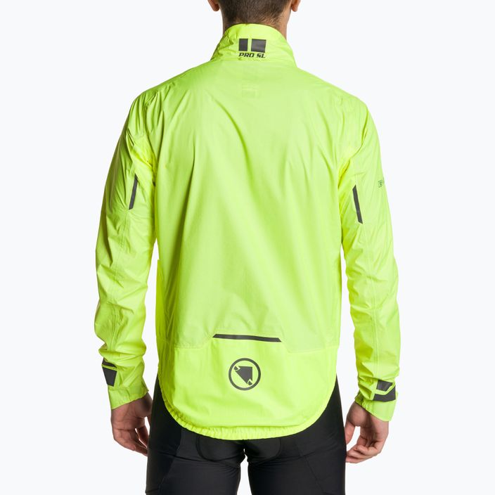 Мъжко яке за колоездене Endura Pro SL Waterproof hi-viz yellow 2