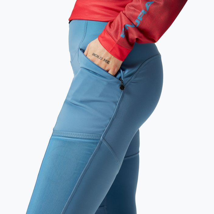 Дамски панталони за колоездене Endura Singletrack blue steel 4