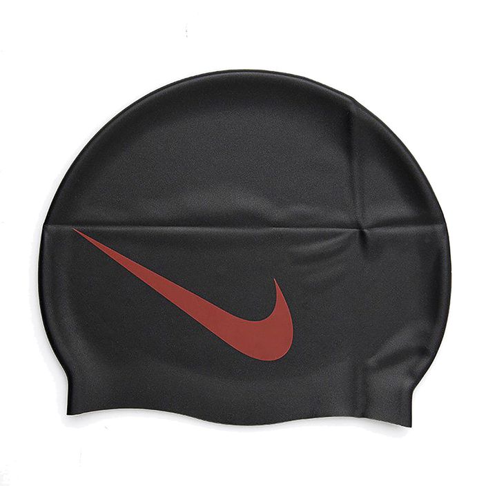 Nike BIG SWOOSH шапка за плуване черна/червена NESS5173-173 2
