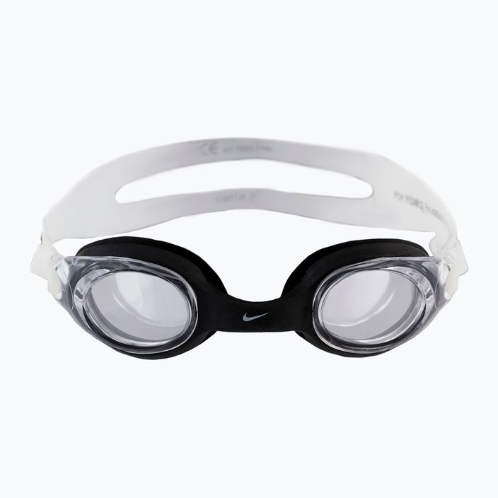 Детски очила за плуване Nike ONE-PIECE FRAME JUNIOR бяло и черно NESS7157