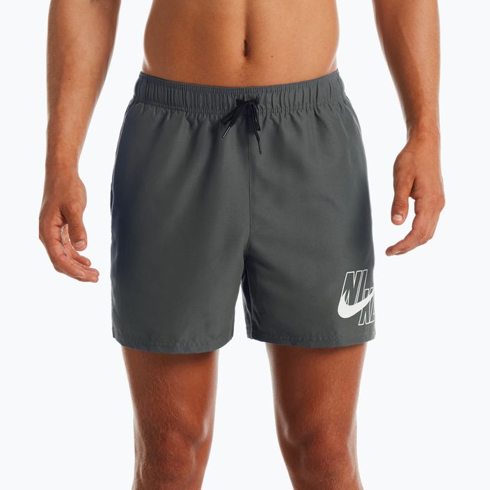 Мъжки къси панталони за плуване Nike Logo Solid 5" Volley, сиви NESSA566-018