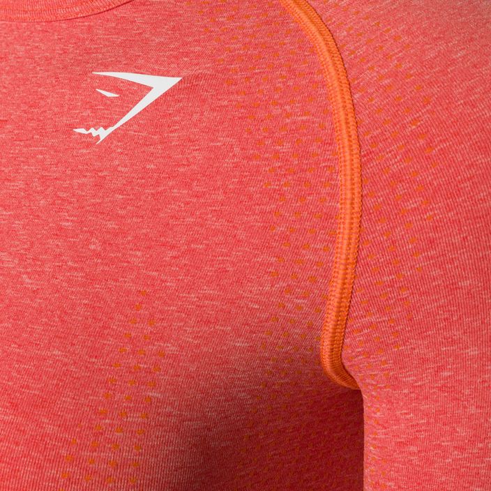 Дамски тренировъчен топ с дълъг ръкав Gymshark Vital Seamless Top червено/оранжево/бяло 7