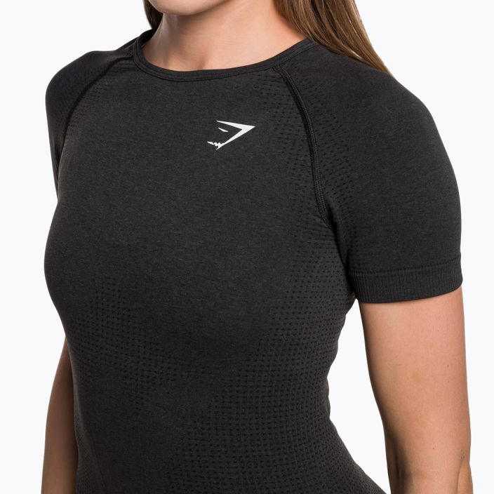 Дамска тренировъчна тениска Gymshark Vital Seamless black/marl 4