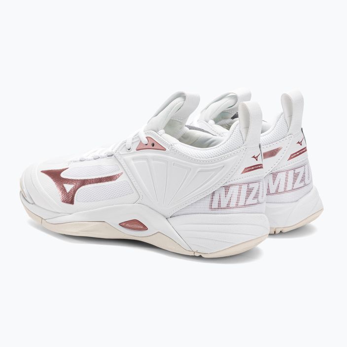 Мъжки обувки за волейбол Mizuno Wave Momentum 2 white/rose/snow white 3