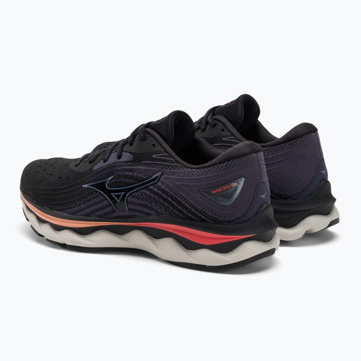 Дамски обувки за бягане Mizuno Wave Sky 6 black/quicksilver/hot coral 3