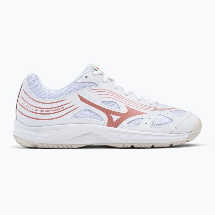 Дамски обувки за волейбол Mizuno Cyclone Speed 3 white/pink V1GC2180K36_36.0/3.5 2