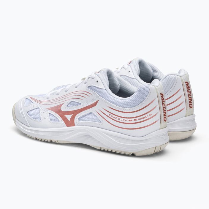 Дамски обувки за волейбол Mizuno Cyclone Speed 3 white/pink V1GC2180K36_36.0/3.5 3