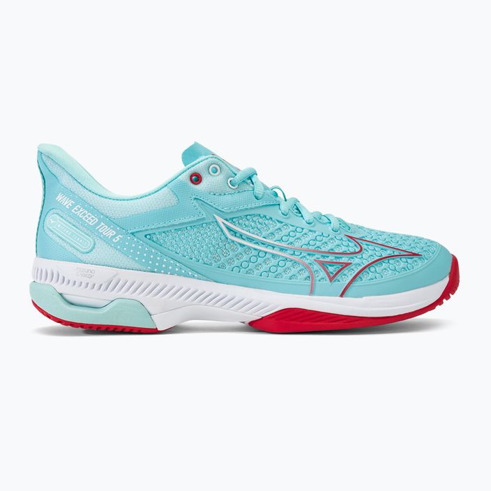 Дамски обувки за тенис Mizuno Wave Exceed Tour 5 AC tanger turquoise/fiery coral 2/white 2