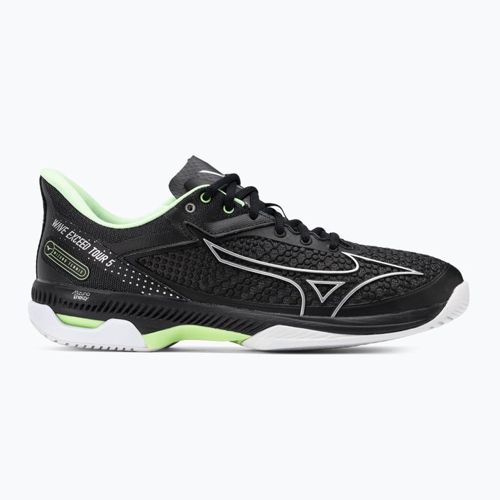 Мъжки обувки за тенис Mizuno Wave Exceed Tour 5 AC black/silver/techno green 2